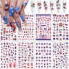 4th of July Nail Art Stickers 3D Patriotic Nail Decals USA Flag Independence Day Nail Stickers Self-Adhesive American Flag Designer Nail Art Supplies for Women Kids Girls Manicure Decoration