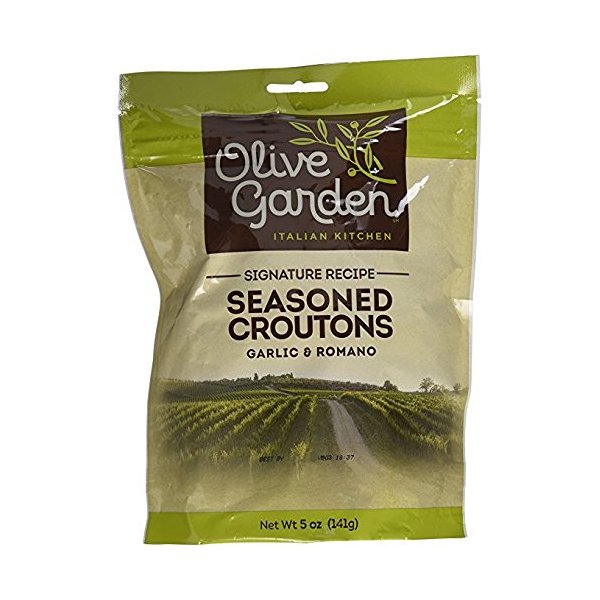 Olive Garden, Seasoned Croutons, Garlic and Romano, 5 Ounce Bag (Pack of 3)