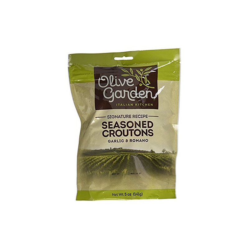 Olive Garden, Seasoned Croutons, Garlic and Romano, 5 Ounce Bag (Pack of 3)