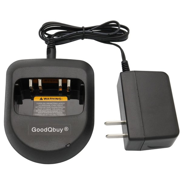 GoodQbuy® Ni-MH Ni-CD Li-ion 110V~240V Battery Rapid Quick Desktop Charger is Compatible with Motorola A6 A8 MagOne BPR40 BC130 Two-Way Radio PMLN4822AR PMLN4682AR PMLN5041A