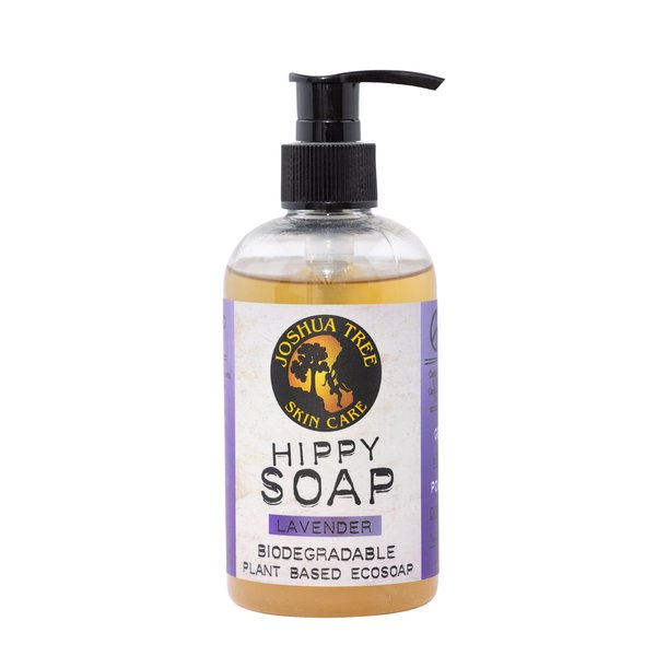 Joshua Tree Skin Care 8 oz. Organic Hippy Soap - Biodegradable Plant Based Eco Soap (Lavender)