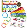 Phonics Flash Cards - Learn to Read in 20 Stages - Digraphs CVC Blends Long Vowel Sounds - Games for Kids Ages 4-8 Kindergarten First Second Grade Homeschool Educational Study Activity