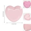 SUKPSY Stainless Steel Nail Art Makeup Palette,Nail Art Plate Palette,Heart Shaped Nail Art Display Holder,Nail Polish Color Mixing Plate, for Small Item Storage and DIY Jewelry Making (Pink)