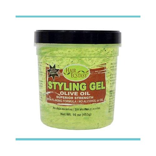 Hair Ecstasy Styling Gel 16oz Olive Oil Super Strength