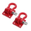 ShareGoo Metal RC Crawler Trailer Tow Hook Hooks Buckle Winch Shackles RC Decorations Accessories Compatible with 1/10 Scale RC Crawler Truck TRX4 D90 SCX10 Climbing Car (Red)