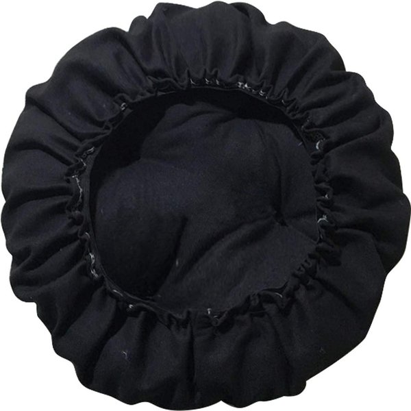 TINTON LIFE 12" Padded Round Bar Stool Cover Cushion with Elastic Fabric Round Chair Seat Cushion for Wooden Metal Stools Black
