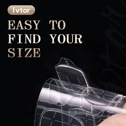 Ivtor 10 Sheets Nail Adhesive Tabs,Waterproof Breathable Press on Nail Sticky Tabs,Nail Adhesive for Press on Nails (10 Sheets for finger nail)