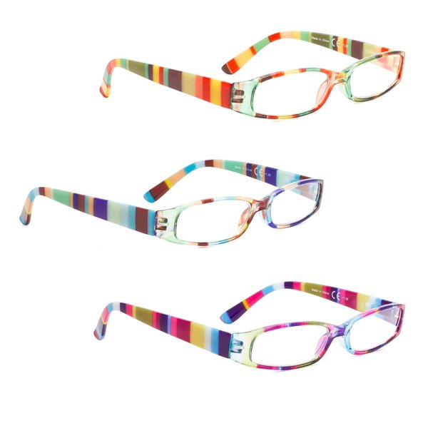 LUR READING GLASSES 3 pack Smaller Readers for Women