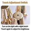 LEDHOLYT Bedside Touch Control Table Lamp, Thinker Golden Man Statue LED Table Lamp, USB Rechargeable, 3-Speed Dimmer, Home Living Room Office Decorative Table Lamp.
