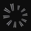 Vodisa Clear Nail Tips 500pcs Acrylic Fake Nails with Storage Case 10 Sizes Long False Nail for Lady Nail Salons and Home DIY Nail Art (French Coffin Nails)