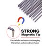 Rocaris 10pcs 1/4 Inch Hex Shank Long Magnetic Screwdriver Bits Set 4 in Power Tools (Slotted+Cross Head)