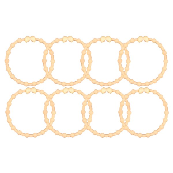 Pastel Yellow PRO Hair Ties: Easy Release Adjustable for Every Hair Type PACK OF 8