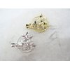 Small gold or silver flower hair barrette alligator clip bridal clip bridal (Primary color: Gold)