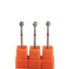 MZCMSL 3pcs 5mm Ball Head Cuticle Clean Drill Bits, Diamond Burrs Nail Bits for Manicure and Pedicure