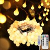 suddus Globe String Lights Bedroom, 100 Led Fairy Lights Plug in, Indoor String Lights for Classroom, Christmas, Backyard, Patio, Garden, Party, Wall, Living Room, Warm White