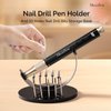 MelodySusie Nail Drill Holder, Nail Drill Pen & Bits Stand,10 Holes Acrylic Nail Drill Bits Holder, Professional Nail Drill Organizer PC120I,PC120B,PC180F,PC180E,PC150C,PC120B,PM170F