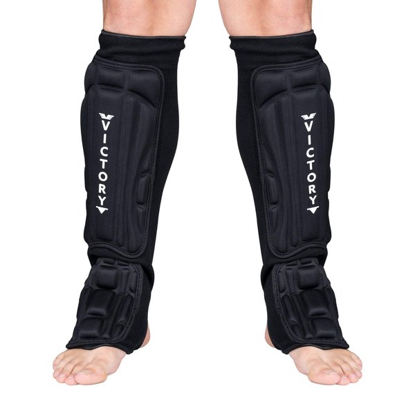 Kickboxing, Muay Thai MMA Martial Arts Shin Guards, Instep Guard Sparring Protective Leg Shin Foam Kick Pads for Kids and Adults (Small)