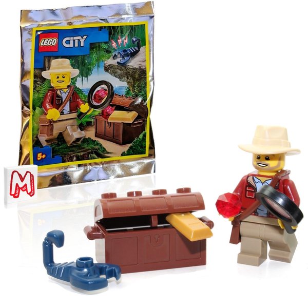 LEGO City Jungle Explorer with Fedora Hat, Treasure Chest and Scorpion 🦂 (Limited Edition)