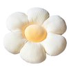 ELONEL Flower Pillow, Flower Shaped Throw Pillow Butt Cushion Flower Floor Pillow, Office seat Cushion, Tatami car Cushion Cute Room Decoration and Living Room Sofa Cushion (14.9inch, Cream)