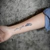 Oottati Semi Permanent 2 Weeks Long Last Waterproof Small Cute Temporary Tattoos, 100% Plant-Based Ink Infinity Realistic 2 Sheets Words Quotes Kindness Happiness Feather