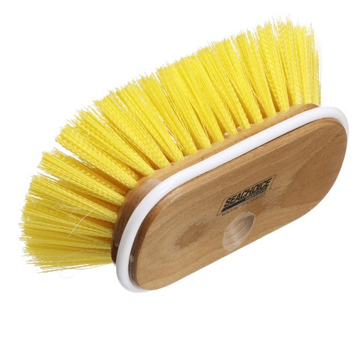 Seachoice Deck Brush w/Threaded Hole, 6 in., Medium Bristles, Wood Block