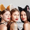 Haomye Cat Ears Hair Clips Fox Ear Barrettes Furry Hairpin Headpiece For Cosplay Christmas Holiday 2pcs (Black)