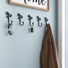 Franklin Brass Curlique (5-Pack) Single Wall Hooks 1-Prong Coat/Hat Matte Black Hooks for Hanging Wall Mount Hanger Clothes, Purse, Bag, Towel Organization Decorative Wall Hooks CURL5PK-FB-R