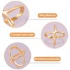 Joez Wonderful Scarf Ring Scarf Clips 6pcs, 2 Sizes Scarf Ring Clip Scarf Slide Buckle for Women, Gold Silver X Shape Silk Scarf Clasp Holder Scarves Pin Shawl Buckles Holder for Clothing Decoration