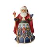 Enesco Jim Shore Heartwood Creek 7 inch Santa Stone Spanish Resin Figurine, Multicolor