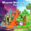 Magnetic Blocks - Build Mine Magnet World Forest Mine Set Magnet Building Blocks Kids Toys for 3+ Year Old Boys & Girls 1'' Magnetic Cubes STEM Sensory Building Toys Kids Game Xmas Gifts