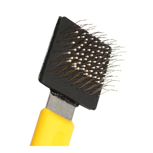 Mars Flexy-King Soft Flexible Slicker Brush, Professional Stainless Steel Dog Grooming Tool for Detangling