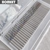 Homeet 30pcs Diamond Nail Drill Bit Set, 3/32 Inch Tungsten Carbide Drill Bits for Cuticle, Professional Safety Nail Drill Bits for Acrylic Gel Nails Cuticle Manicure Pedicure