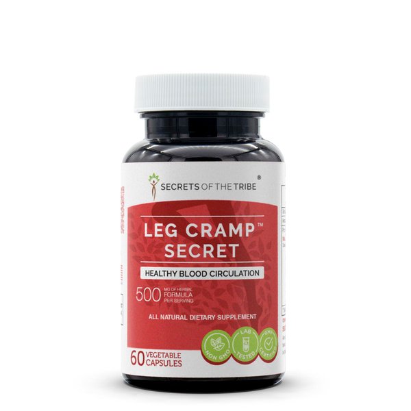 Leg Cramp Secret 60 Capsules, 500 mg, Original Quinine Formula, Cinchona Bark. Healthy Blood Circulation (60 Capsules)