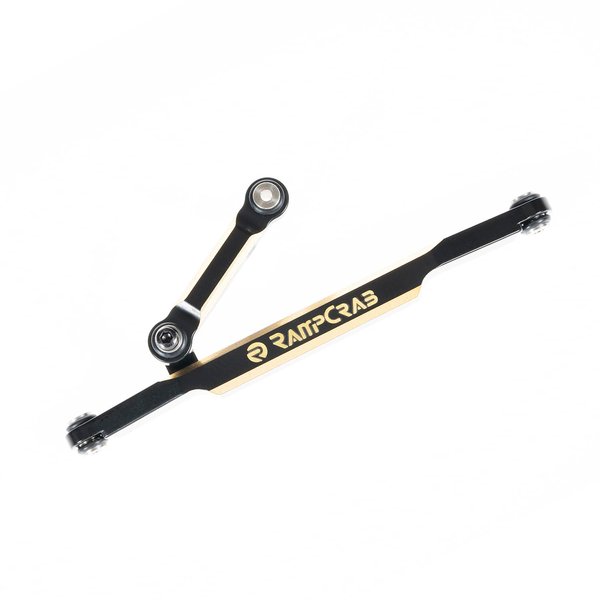 RampCrab RC Steering Links for SCX24 AX24, Brass High-Tightening Rod Tie Link for 1/24 RC Crawler Axial SCX24 AX24 Bronco Deadbolt JLU B-17 Gladiator C10, RC Crawler Car Upgrade Parts, Black Coating