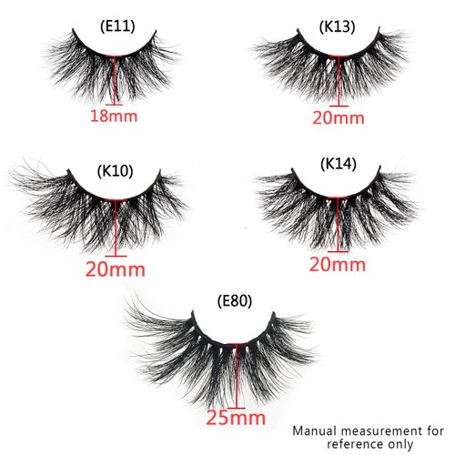 GOO GOO Mink Eyelashes, Middle Long Crossed Cluster Type False Eyelashes 18mm-25mm 5 Styles Multipack Natural Layered Hand Made Strips Siberian 3D Mink Lashes Fluffy Full Fake Eyelashes