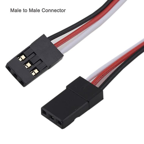 DIYmall 10pcs 3.93inch Male to Male JR Plug Servo Extension Lead 3Pin 100mm Servo Extension Cable for RC Plane Car