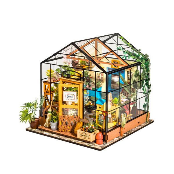 RoWood Miniature House Kit, DIY Miniature Dollhouse Kits for Adults, Mayberry Street Miniatures, Crafts for Adults Teens Kids, Gifts on Birthday Christmas - Cathy's Flower House