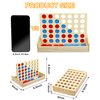 JOYPRO Wooden 4 in a Row Game, Kids Board Games for Kids 5 6 8 10 12 Year Olds, Travel Games for Kids and Adults, 2 Player Classic Family Board Games for Christmas Birthday Gift Coffee Table Decor