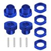 HobbyPark 17mm Wheel Hex Hubs Adapter with Wrench for 1/8 RC Cars Monster Trucks Off Road Buggy (with Navy Blue Adapter)