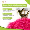 FRILLZ Skinny-Cut Shredded Paper for Gifts & Easter Baskets - Protective, Reusable Paper Shred for Basket Filler - Grass Look (1/2 pound, Lime Green)