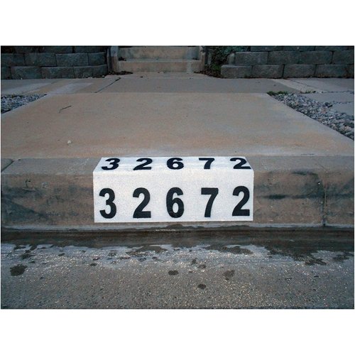 Plastic Parking Lot Numbers and Stencils 8" Letters for Crosswalks and Parking Lots 1.5MM Thick 0 Thru 9 Reusable and Easy to Clean Templates for Stores and Shopping Centers by Marketing Holders