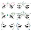 SHINEYES 6 Pcs Music Festival Face Jewels, Rhinestone Rave Face Gems Glitter,Crystal Birthday Party Festival Face Sticker, Eyes Face Body Temporary Tattoos for Festival Party