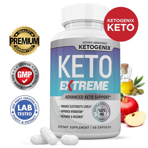 (5 Pack) Ketogenix Extreme Keto Pills 1675MG New & Improved Formula Contains Apple Cider Vinegar Extra Virgin Olive Oil Powder Green Tea Leaf 300 Capsules