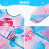 Mermaid Toddler Smock - Kids Art Smocks for Girls Ages 3-8 Waterproof Painting Artist Smocks Eating Cooking Baking Gardening Chef Apron for Kids with Long Sleeve and 3 Pockets Toddlers Paint Smock