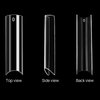 240 Pcs Extra Long C Curve Nail Tips - XXL Clear Fake Straight Square Shape Half Cover Acrylic False Nails with Box for Salons Nail Art,12 Sizes