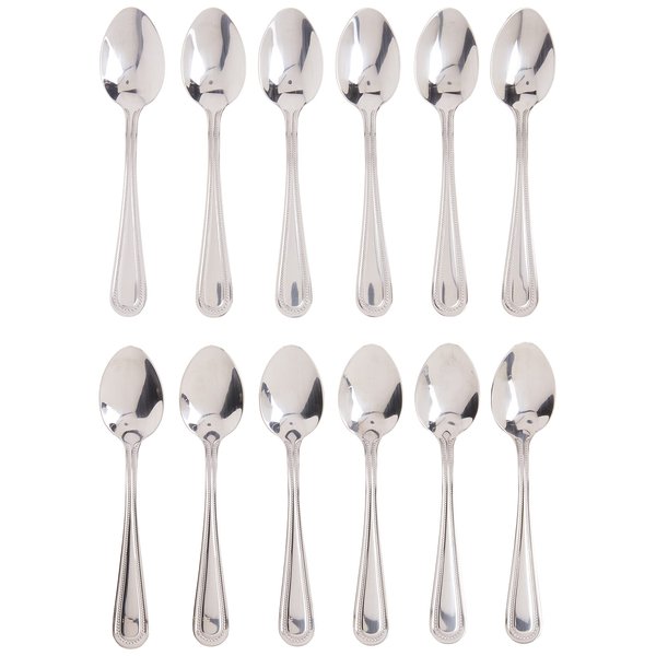 Winco 12-Piece Dots Teaspoon Set, 18-0 Stainless Steel,Silver