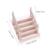 Toyvian Dollhouse Mini Staircase, 1/12 Scale Miniature Stairway with Handrail, DIY Unpainted Staircase, Wood Dollhouse Furniture for Micro Landscape Fairy Garden Decor