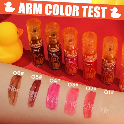 Lipgloss Lip Oil Duck Lip Plumper Gloss High Pigment Plumping Lip Gloss With Spicy Ginger Moisturizing Shiny Glitter Vegan Tinted Lip Makeup Suitable For Ladies Girls Dry Lip Care Rich Chocolate # 05