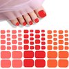 JERCLITY 440 Pieces 20 Sheets Toe Nail Stickers Full Nail Wraps Pink Red Solid Color Toenail Polish Strips for Women Girls Kids Self-Adhesive Toe Stickers Polish Gel Toenails Stickers with Nail File