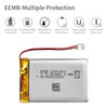 EEMB Lithium Polymer Battery 3.7V 650mAh 553450 Lipo Rechargeable Battery Pack with Wire JST Connector for Speaker and Wireless Device- Confirm Device & Connector Polarity Before Purchase